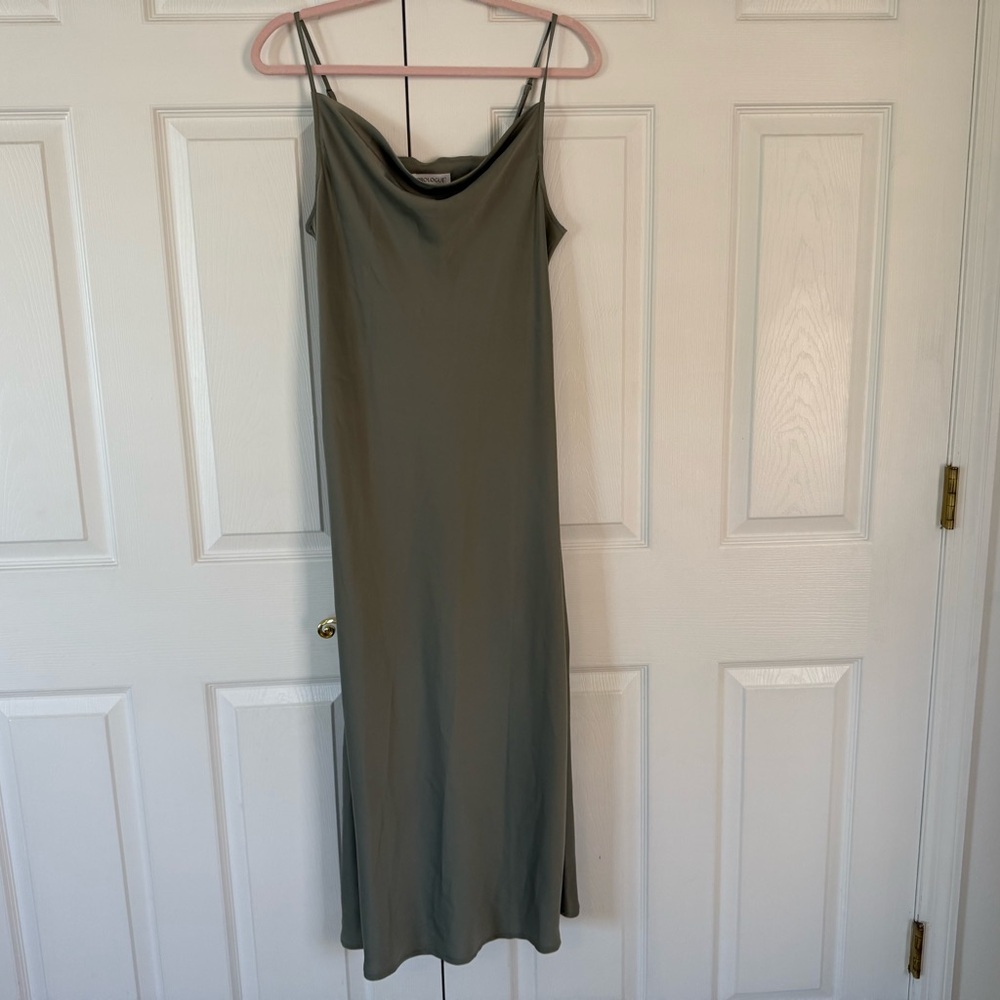 Prologue Green Cowl Neck Maxi Dress
